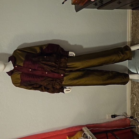 VTG COLIN 1980s Metallic Floral Swisher Windbreaker Jogger Suit - Picture 3 of 12